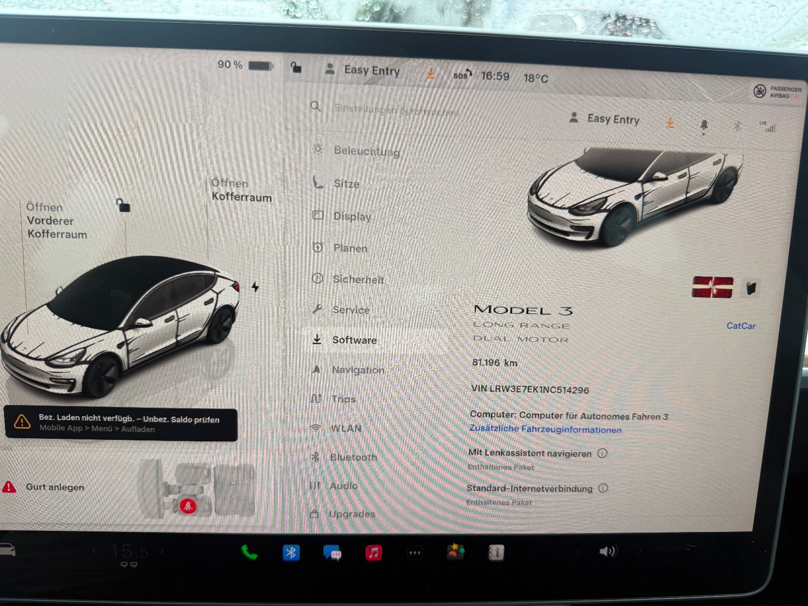 Fahrzeugabbildung Tesla Model 3 *Long Range* Dual Motor *AWD* Autopilot